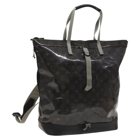 LOUIS VUITTON Monogram Eclipse Glaze Zipped Tote Backpack LV Auth - Picture 1 of 16